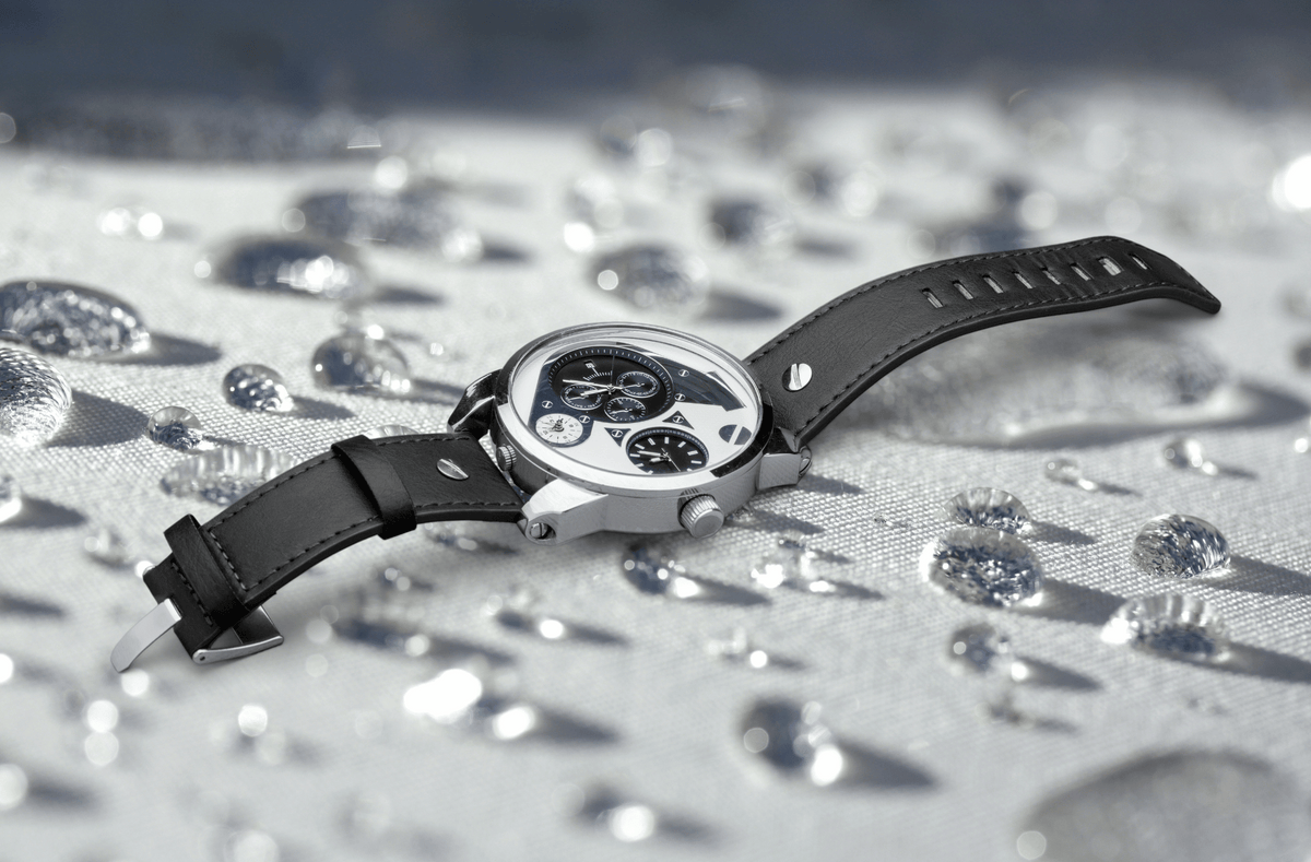 Black top waterproof watch