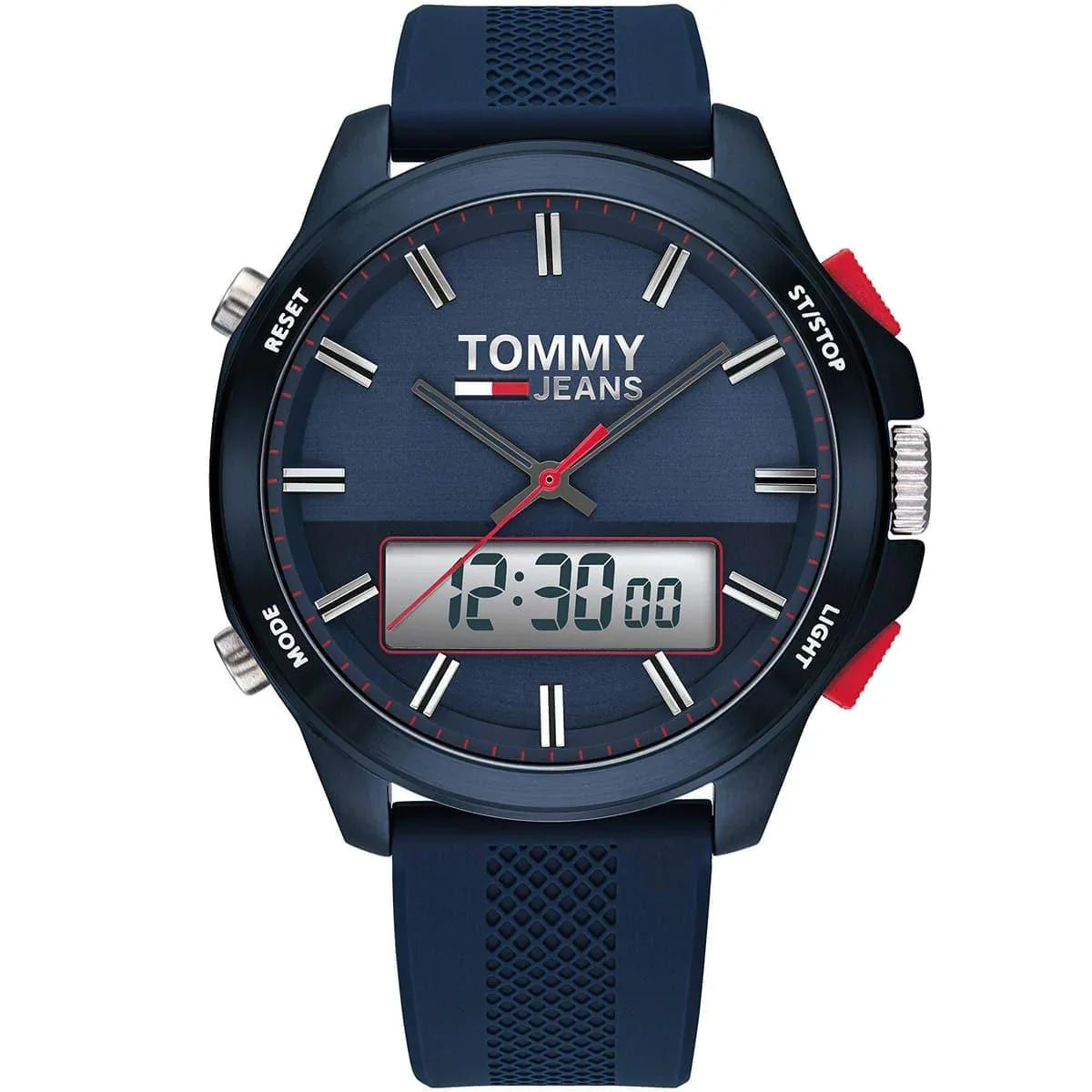 Tommy Hilfiger Digital Analog Blue Dial Blue Rubber Strap Watch For Men - 1791761 main image 0
