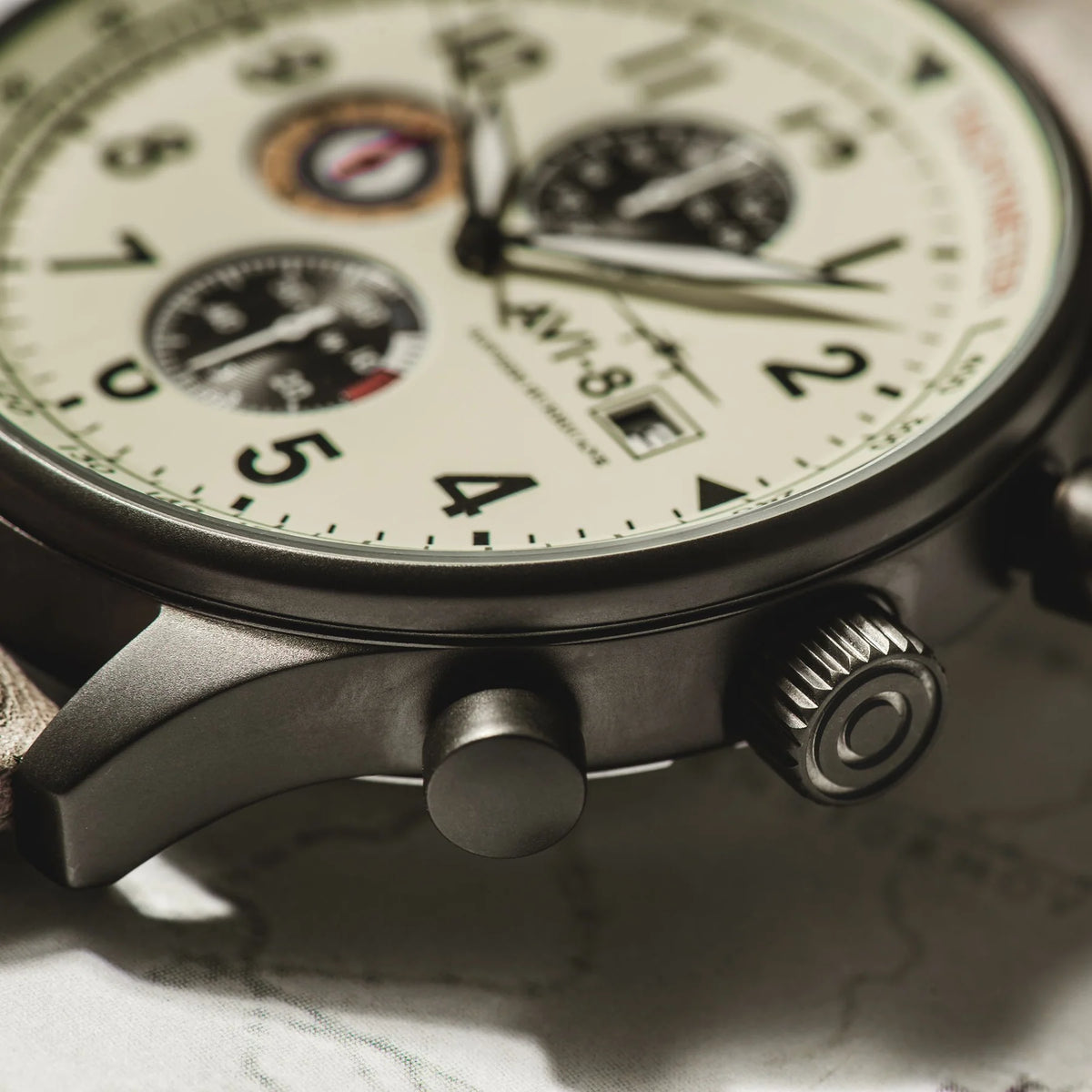 AVI-8 Hawker Hurricane Classic Chronograph Beige Watch, view 3