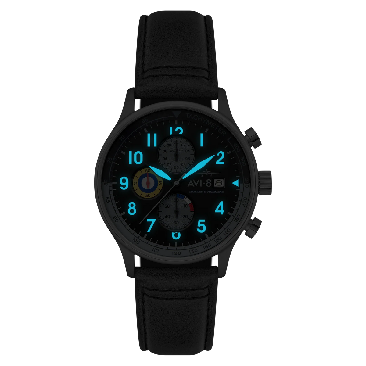 AVI-8 Hawker Hurricane Classic Chronograph Grey Black Watch, view 3