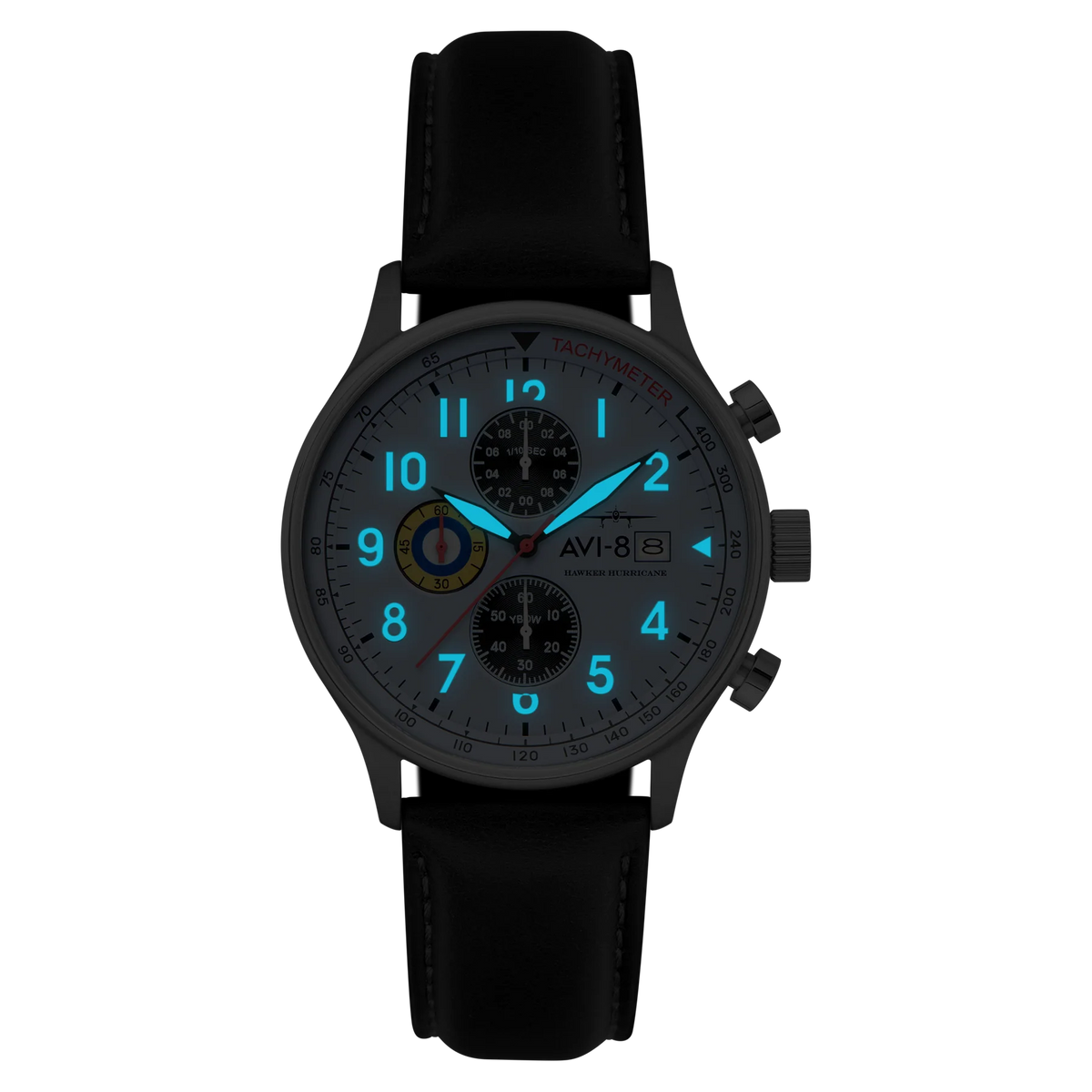 AVI-8 Hawker Hurricane Classic Chronograph White Black Watch, view 3
