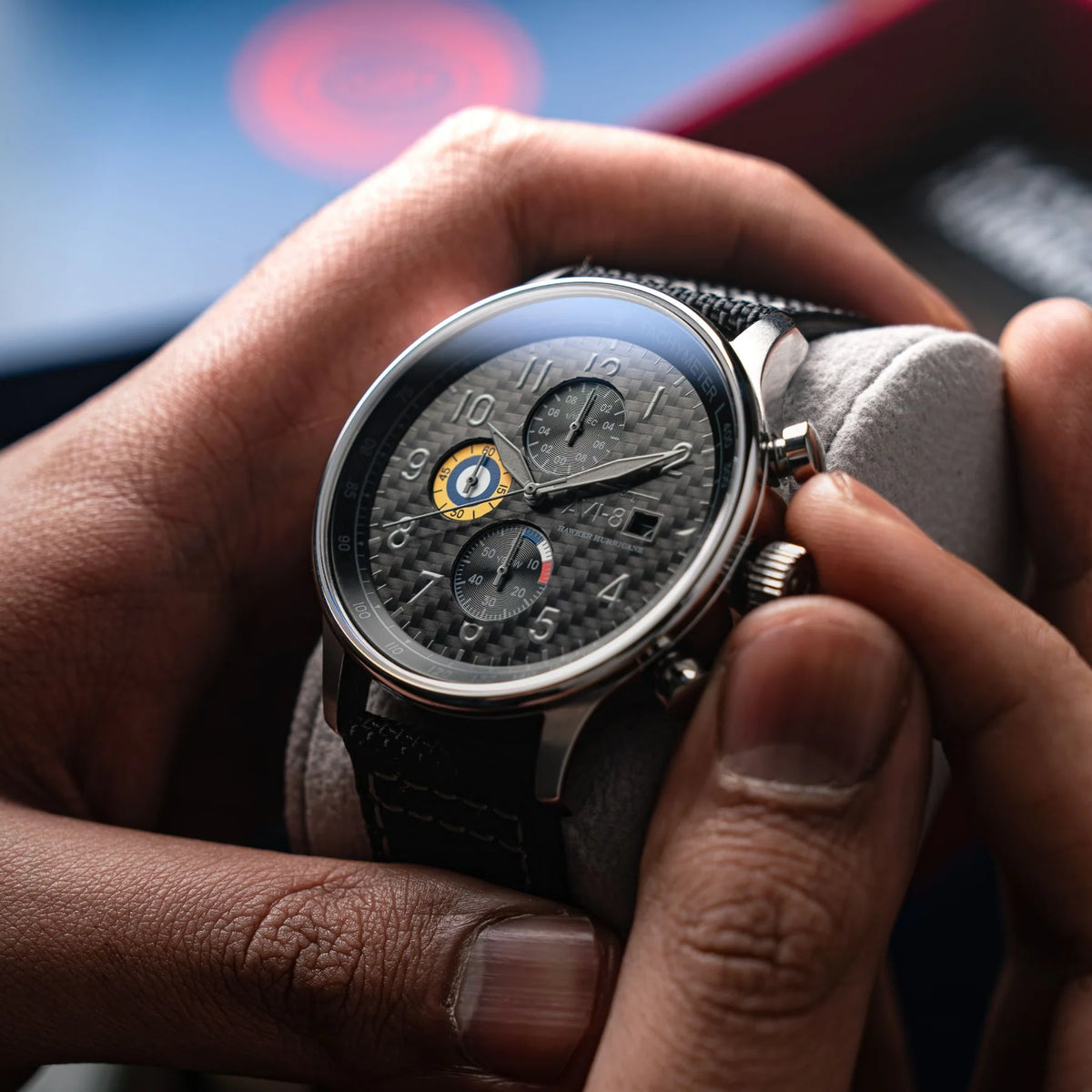 AVI-8 Hawker Hurricane Classic Chronograph Black Watch, view 2