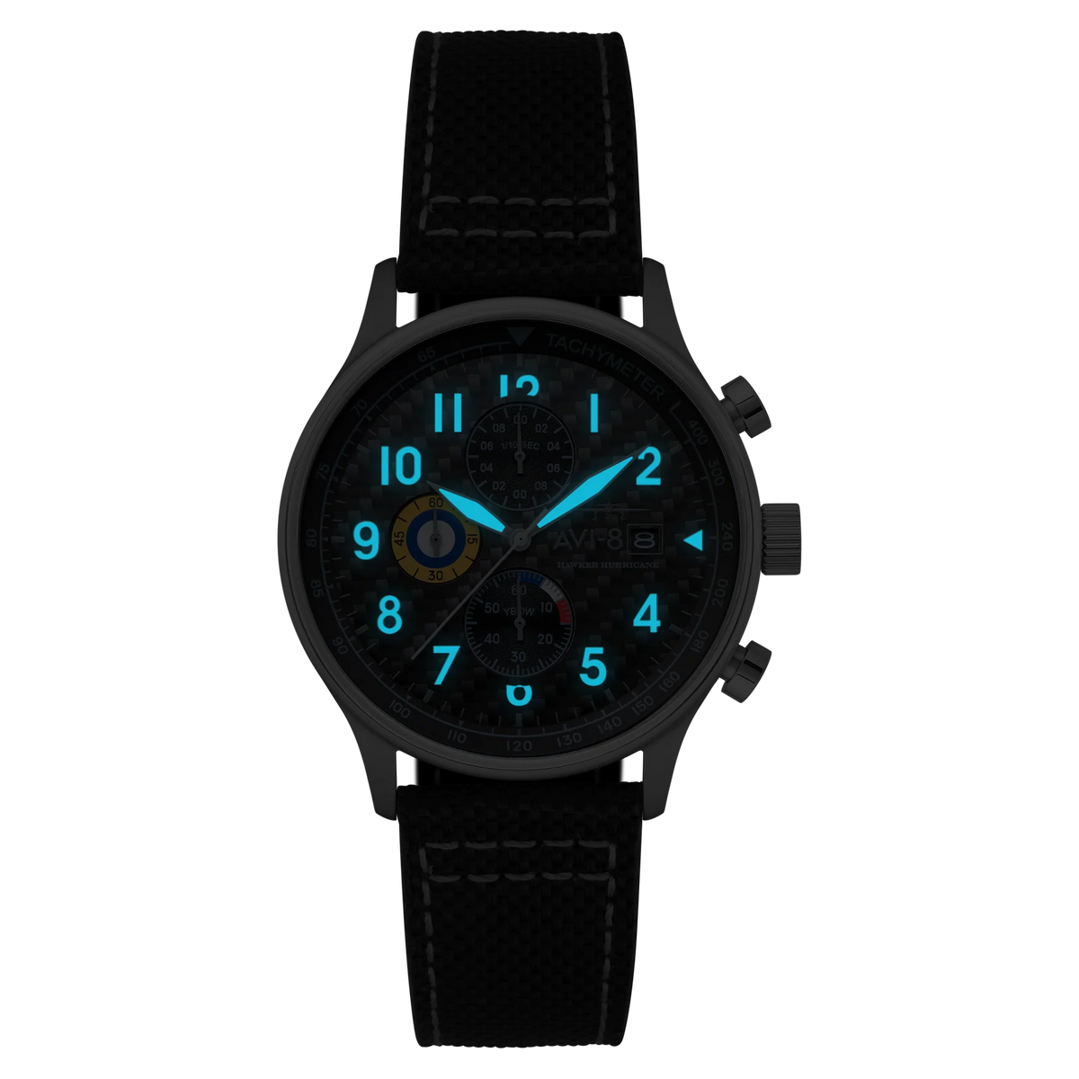 AVI-8 Hawker Hurricane Classic Chronograph Black Watch, view 3