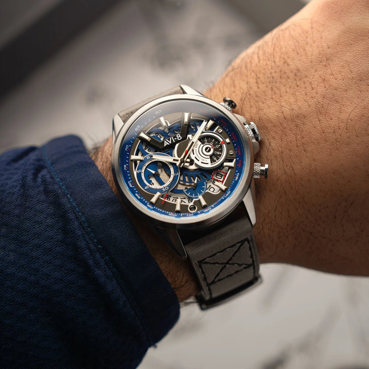 AVI-8 Hawker Harrier Matador Chronograph Slate Blue Watch, view 2