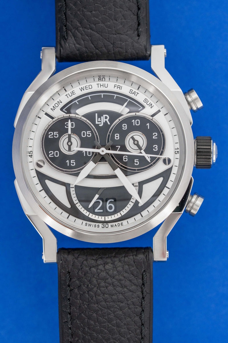 L&JR Men's Chronograph Day Date Black Watch S1503 L&JR Men's Chronograph Day Date Black Watch S1503