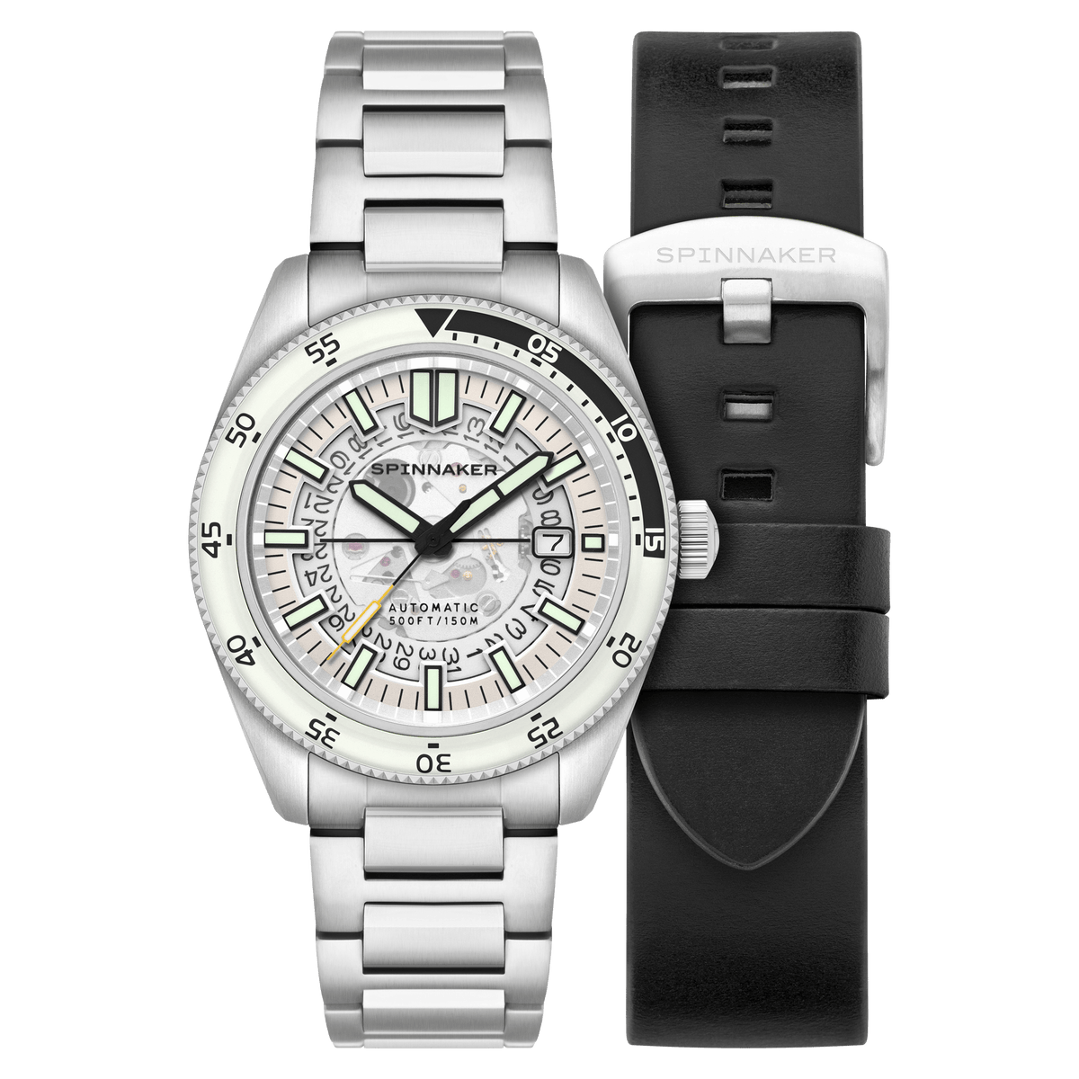Spinnaker Fleuss White Automatic Watch SP-5118-33 – Severn Edition