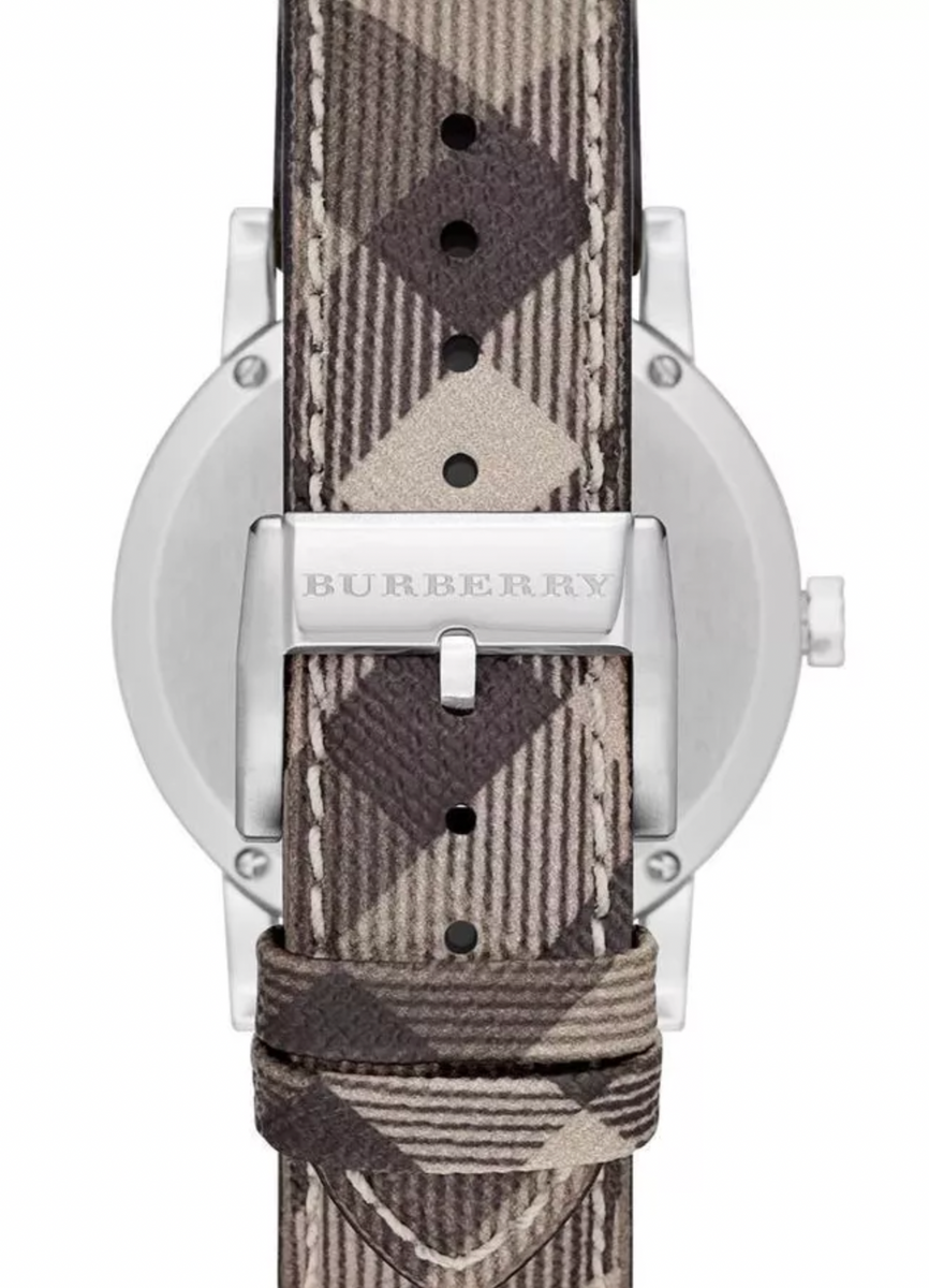 Burberry BU9118 Ladies The City Smoke Check Strap 34mm Watch