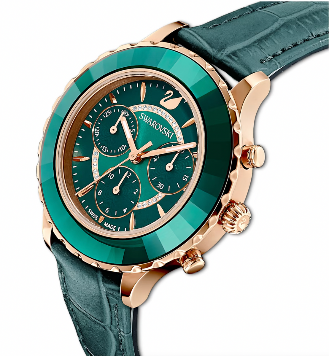 Swarovski Watch Octea Lux Chrono Green
