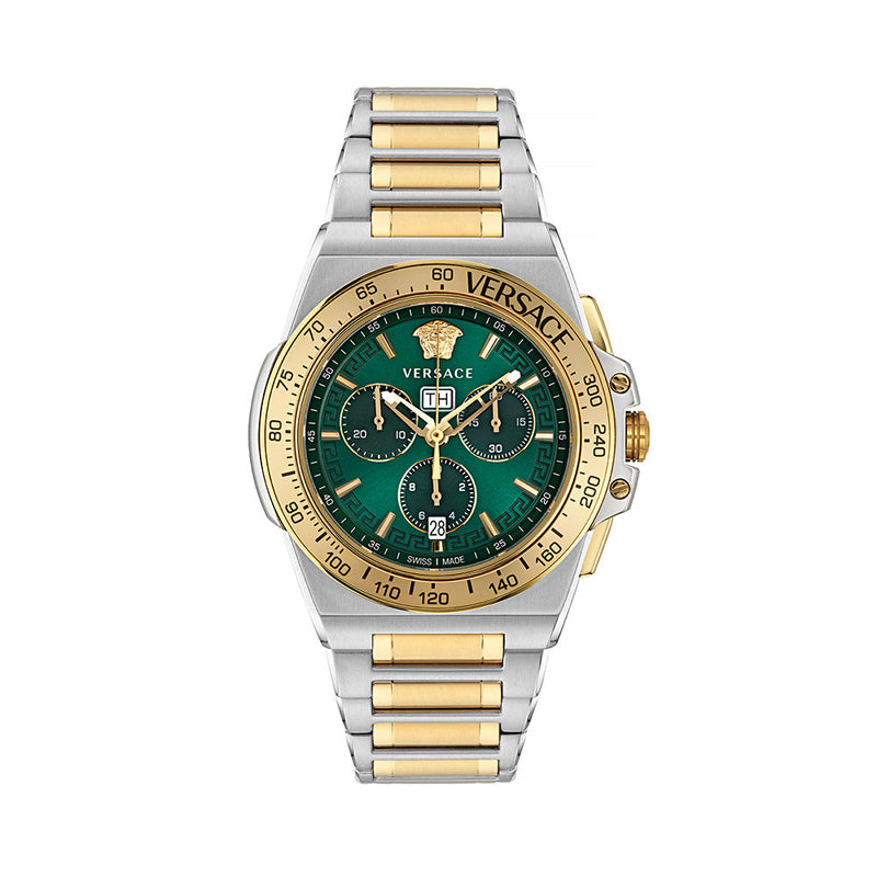 Versace Greca Extreme Men's Green Silver Watch VE7H00523