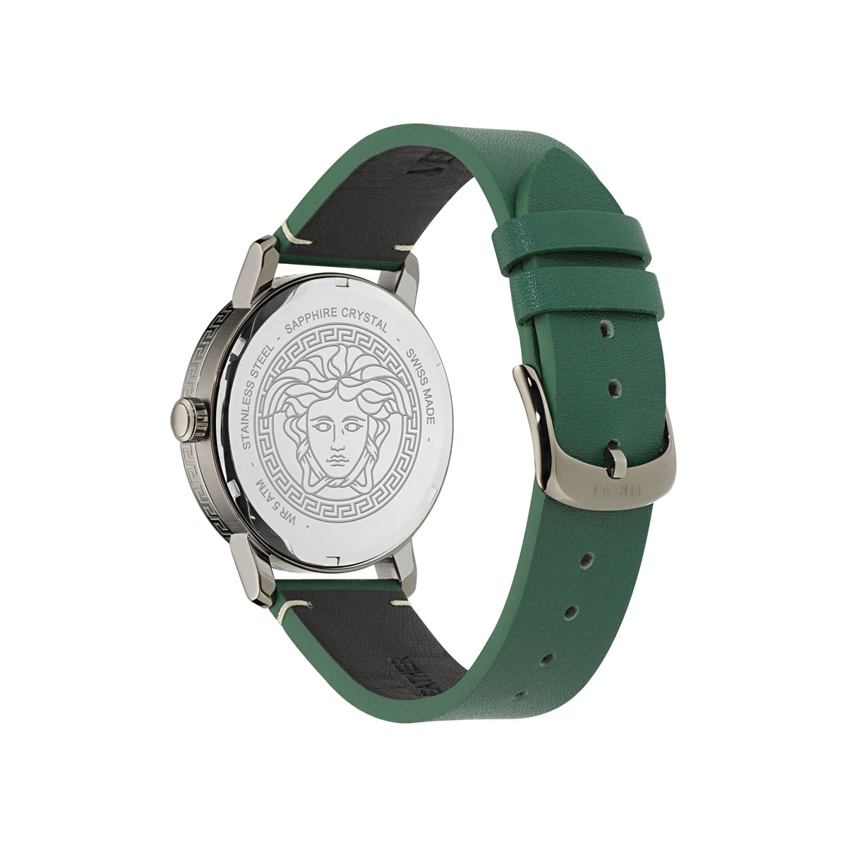 Versace V-Helix Men's Green Black Watch – Swiss Quartz 40mm