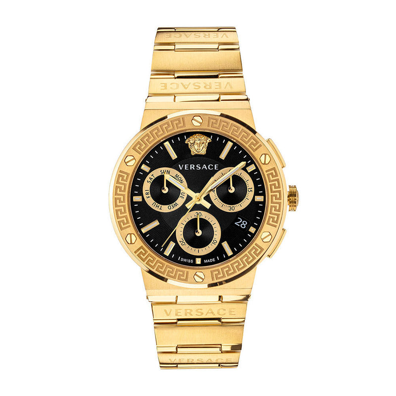 Versace Greca Logo Men's Gold Watch VEZ900421