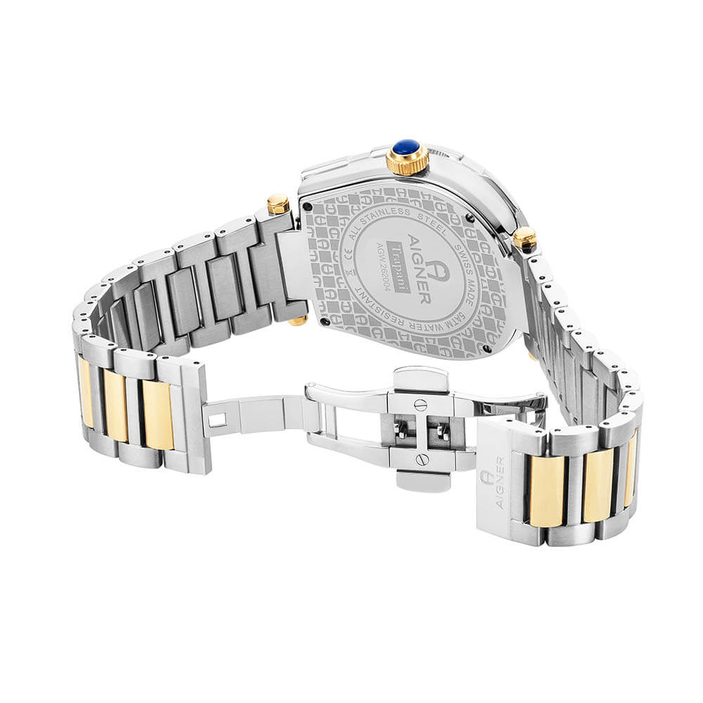 Aigner Trapani Men's Green Two-Tone Stainless Steel Watch, view 2