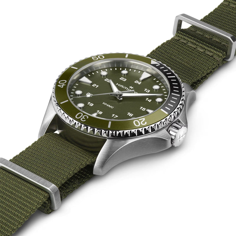 Analogue Watch - Hamilton Khaki Navy Scuba Men's Green Watch H82241961