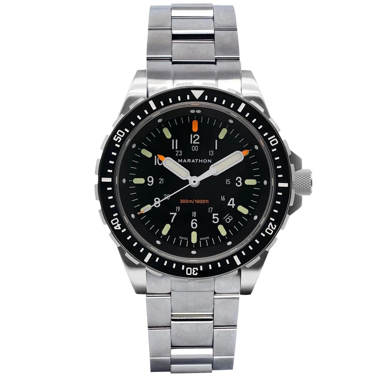 時計 MARATHON 41mm Sterile Markings black Marathon Steel Sterile Navigator Military Aviation Watch, 2