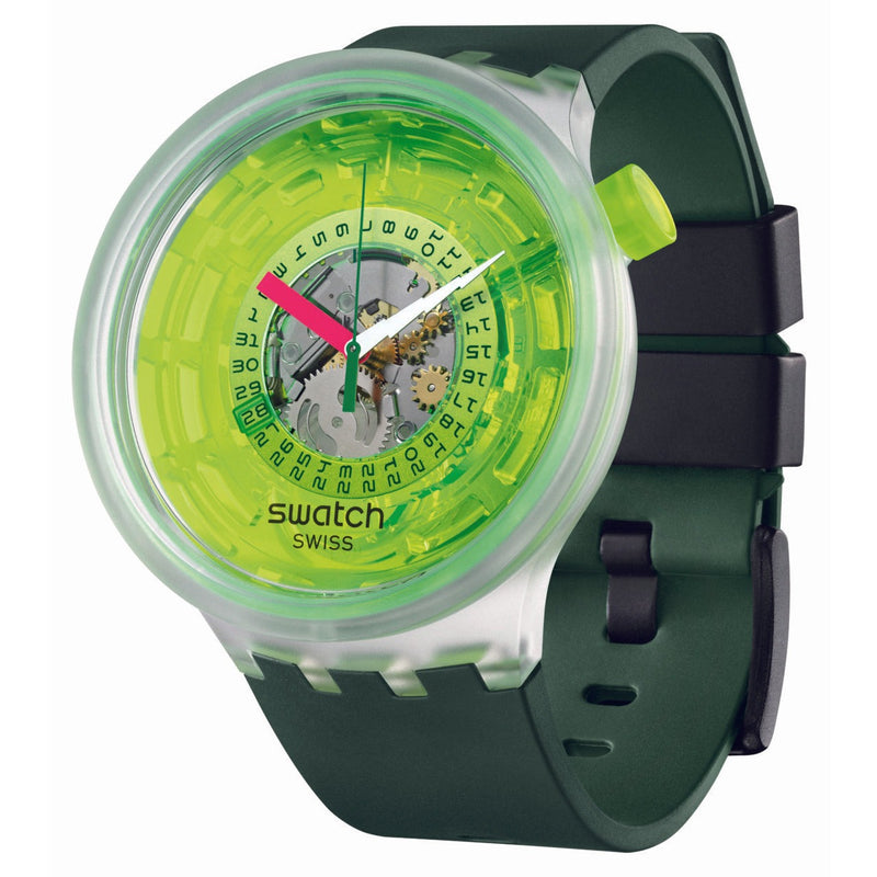 Analogue Watch - Swatch Blinded By Neon Unisex Watch SB05K400