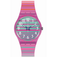 Analogue Watch - Swatch Electrifying Summer Pink Ladies Watch SO28P105
