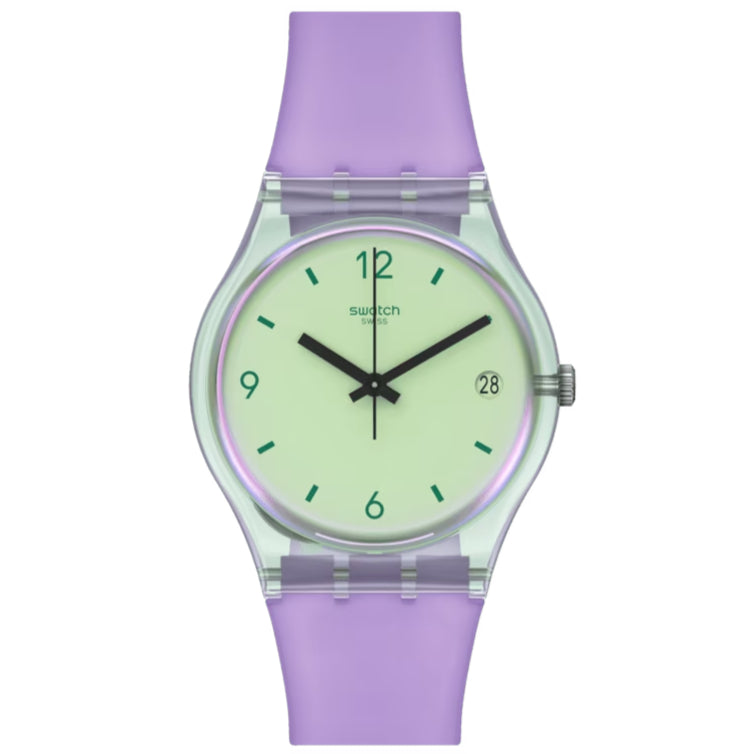 Analogue Watch - Swatch Mystic Sunrise Unisex Violet Watch SO28G401