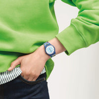 Analogue Watch - Swatch Spots Of Joy Unisex Blue Watch SO28N115