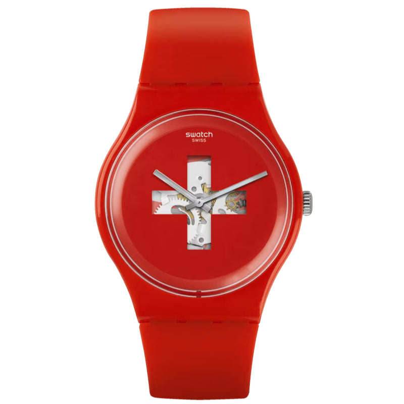 Analogue Watch - Swatch Swiss Around The Clock Men's Red Watch SO29R104-S14