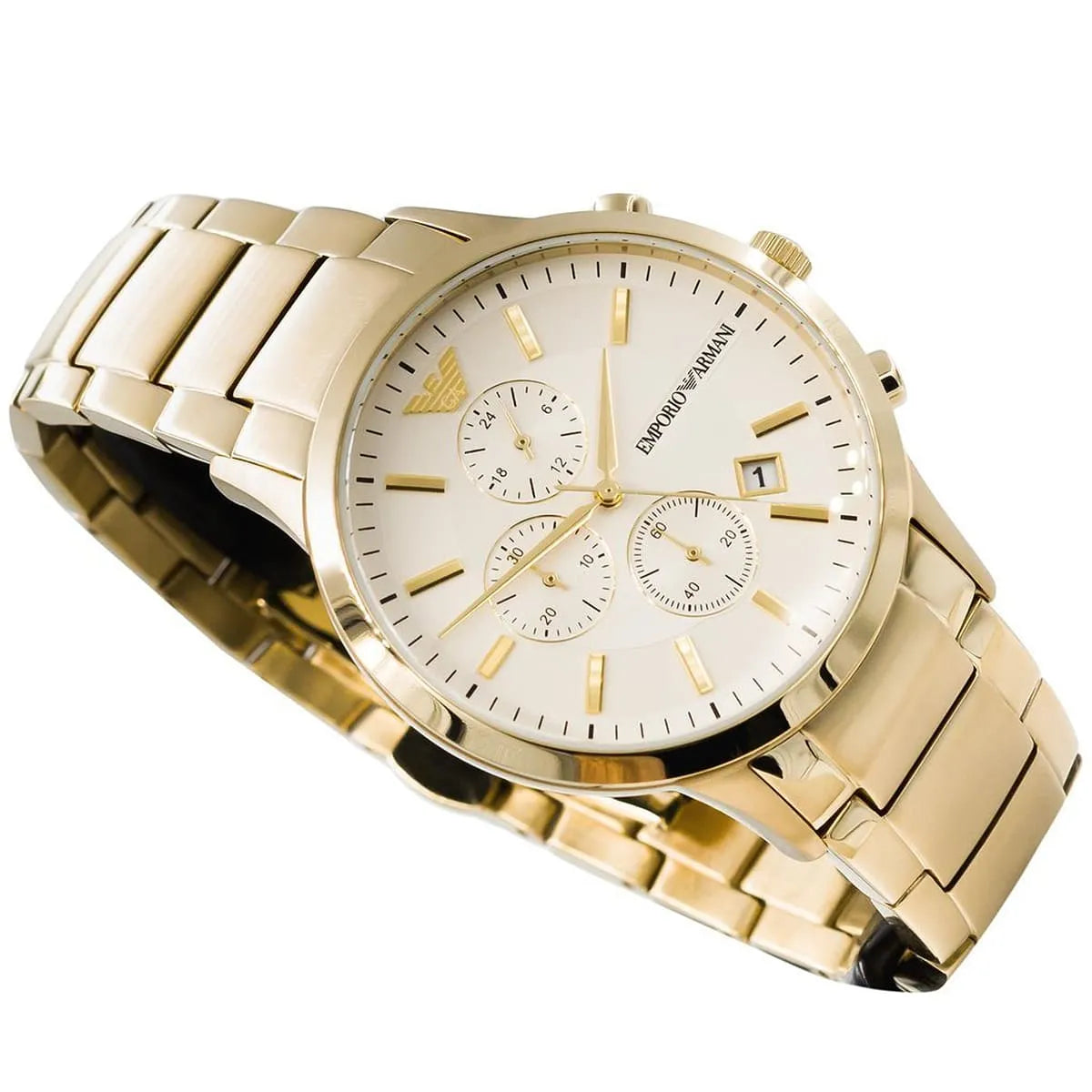 Emporio Armani Men's Chronograph Watch Renato Gold AR11332