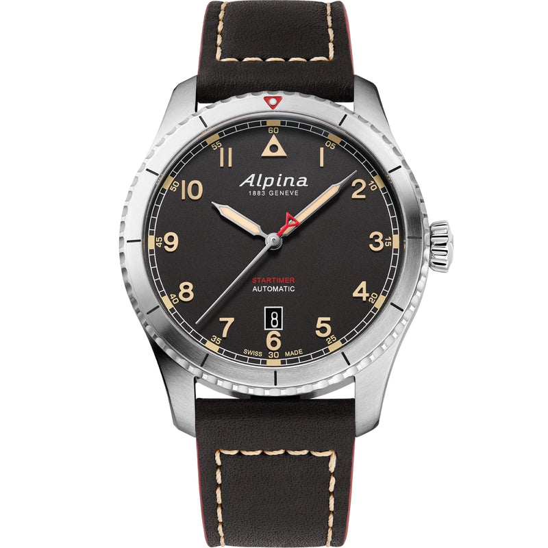 Automatic Watch - Alpina Startimer Pilot Automatic Black 41 Mm Watch