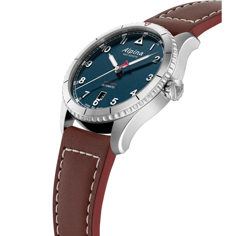 Automatic Watch - Alpina Startimer Pilot Automatic Petroleum Blue 41 MM Watch AL-525NW4S26