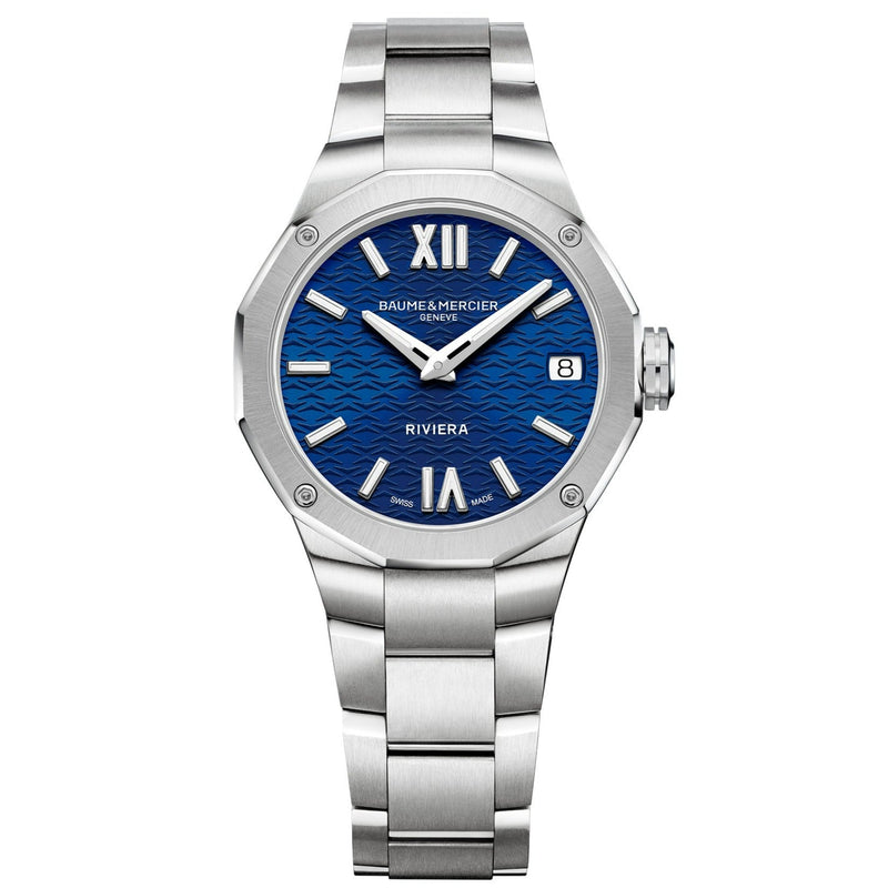 Automatic Watch - Baume & Mercier Rivieraautomatic Ladies Silver Watch BM0A10727