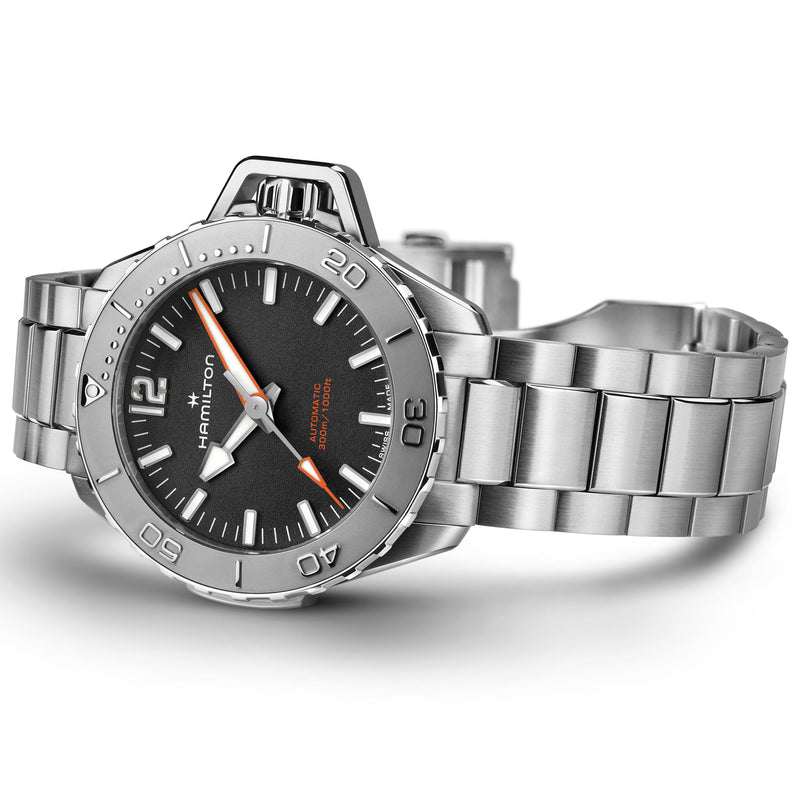Automatic Watch - Hamilton Khaki Navy Frogman Auto Men's Black Watch H77485130