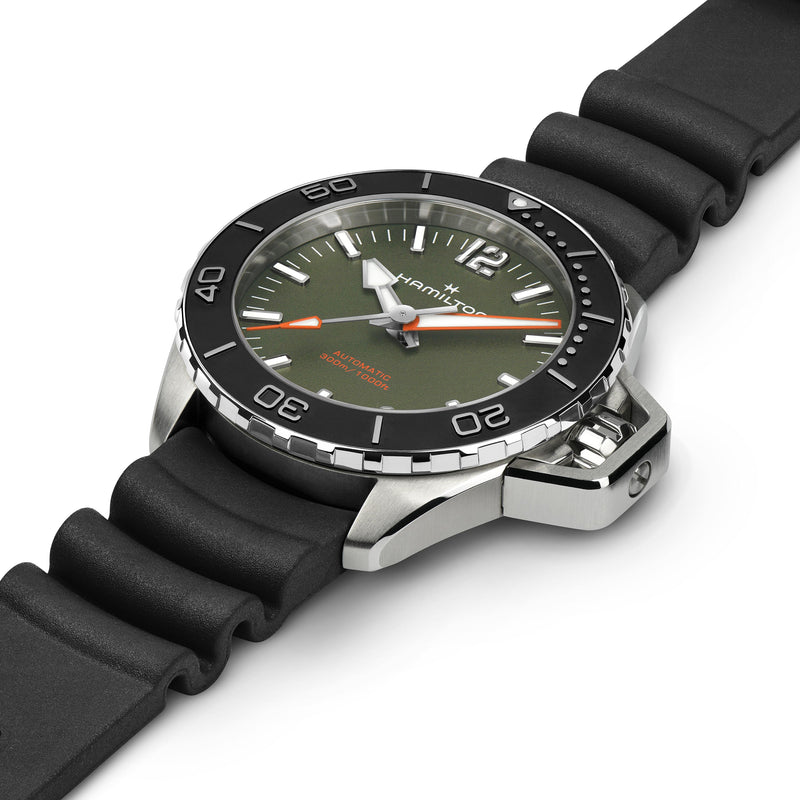 Automatic Watch - Hamilton Khaki Navy Frogman Auto Men's Green Watch H77455360