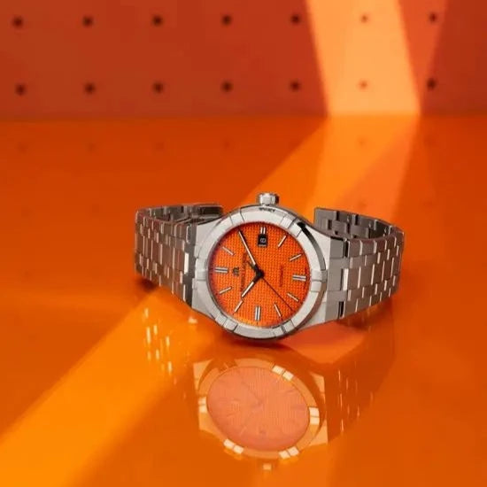 Automatic Watch - Maurice Lacroix Aikon Automatic Limited Summer Edition 42mm Men's Orange Watch AI6008-SS00F-530-E