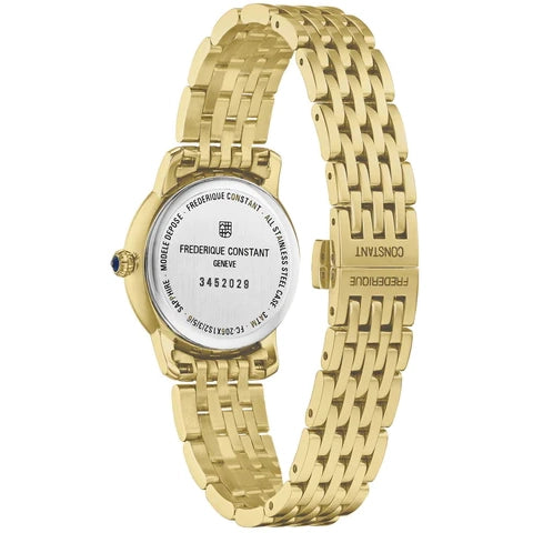 Frederique Constant Slimline Ladies Gold Watch FC-220MPWD1S25B