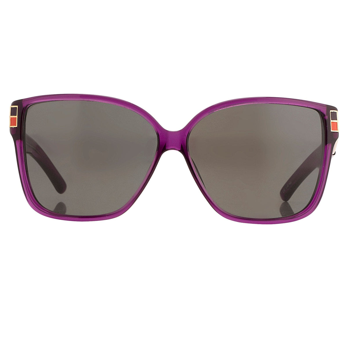 Oscar de la Renta Hexagonal Purple Sunglasses Oscar De La Renta Sunglasses Oversized Purple and Grey  main image 3