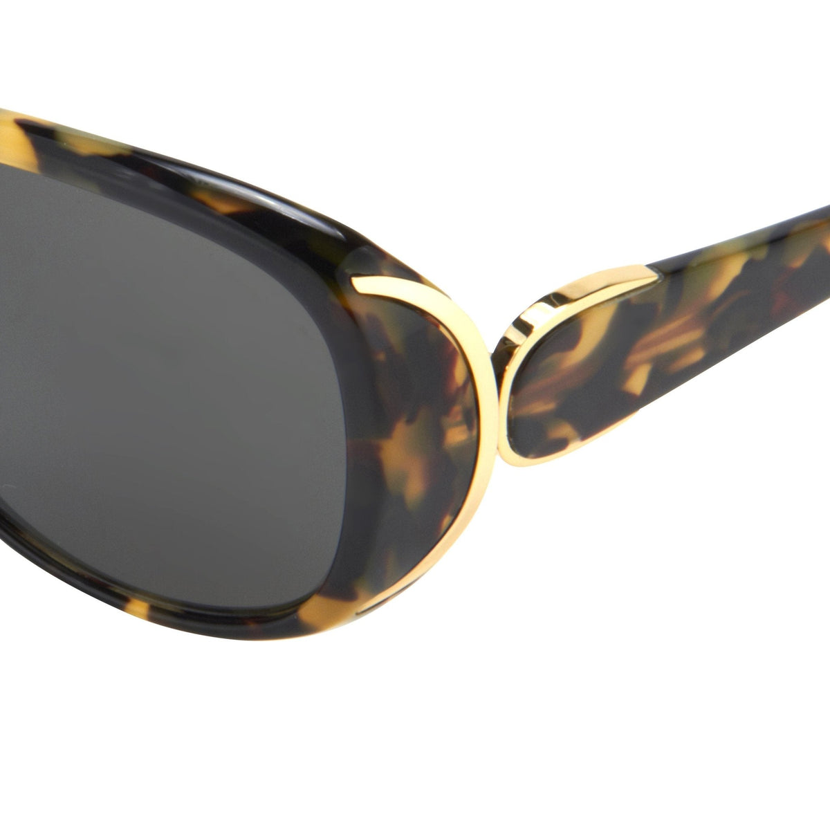Oscar de la Renta Tortoiseshell Sunglasses with Dark Lenses Oscar De La Renta Sunglasses Oval Tortoise and Dark Grey  main image 3