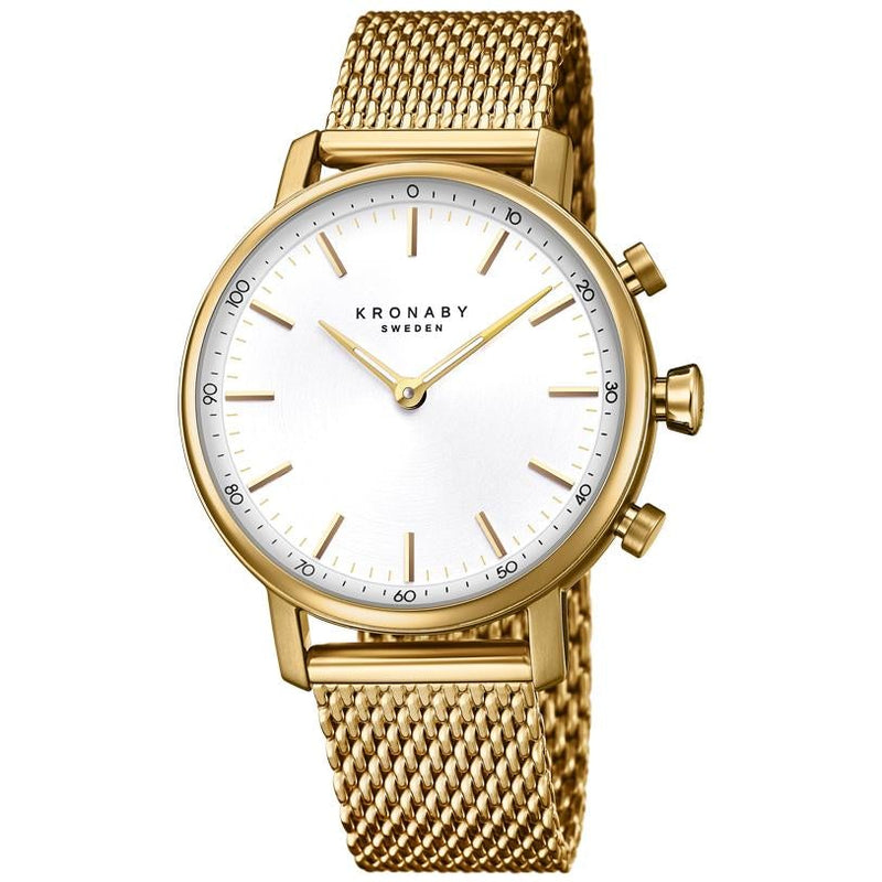 Analogue Smart Watch - Kronaby S0716/1 Ladies Gold Carat Hybrid Smartwatch