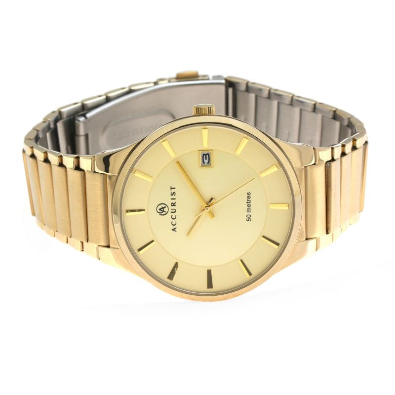 Analogue Watch - Accurist 7008 Men's Gold London Classic Watch