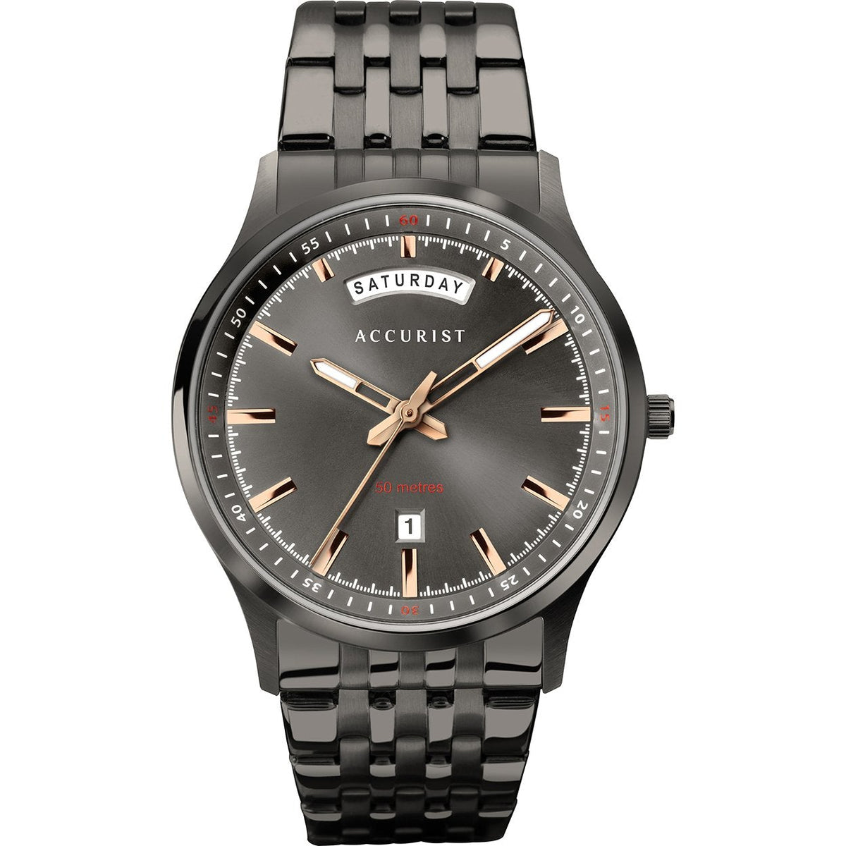 Accurist gunmetal best sale watch