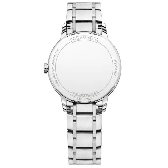 Analogue Watch - Baume Mercier Men's White Classima Watch BM0A10335