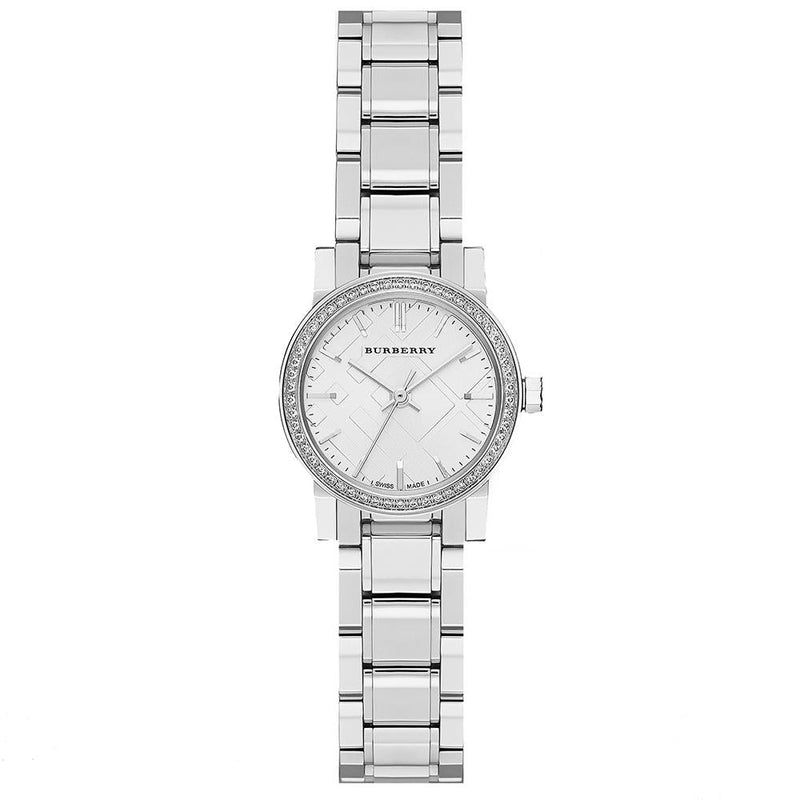 Analogue Watch - Burberry BU9220 Ladies The City Diamond White Watch