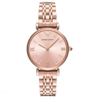 Analogue Watch - Emporio Armani AR11059 Ladies Rose Gold Watch