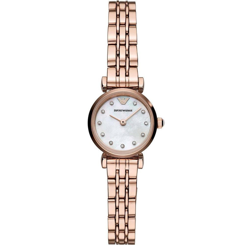 Analogue Watch - Emporio Armani AR11203 Ladies Gianni T-Bar Rose Gold Watch