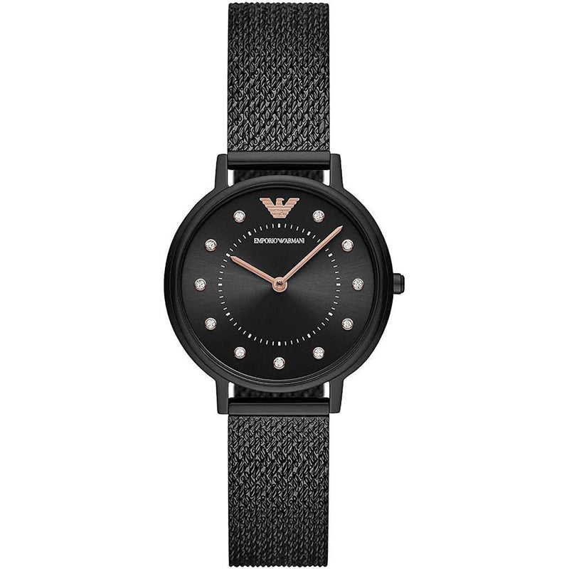 Analogue Watch - Emporio Armani AR11252 Ladies Black Watch