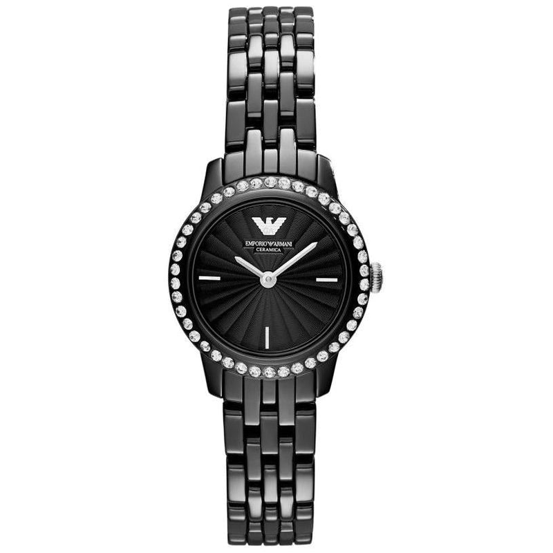 Analogue Watch - Emporio Armani AR1480 Ladies Black Watch