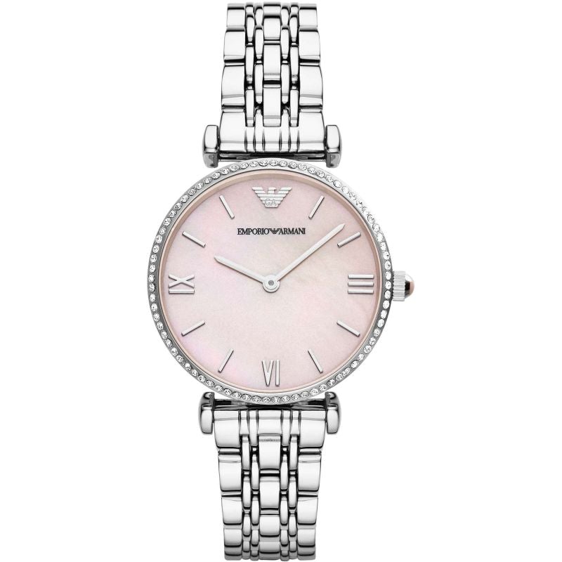 Analogue Watch - Emporio Armani AR1779 Ladies Gianni T-Bar Rose Gold Watch