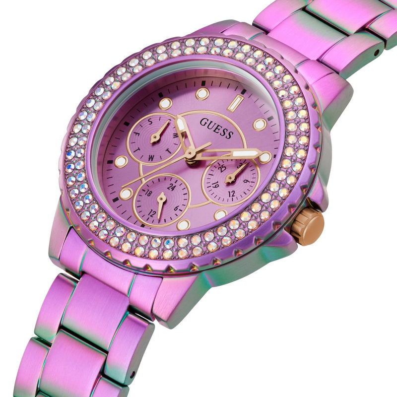 Analogue Watch - Guess GW0410L4 Ladies Crown Jewel Iridescent Watch
