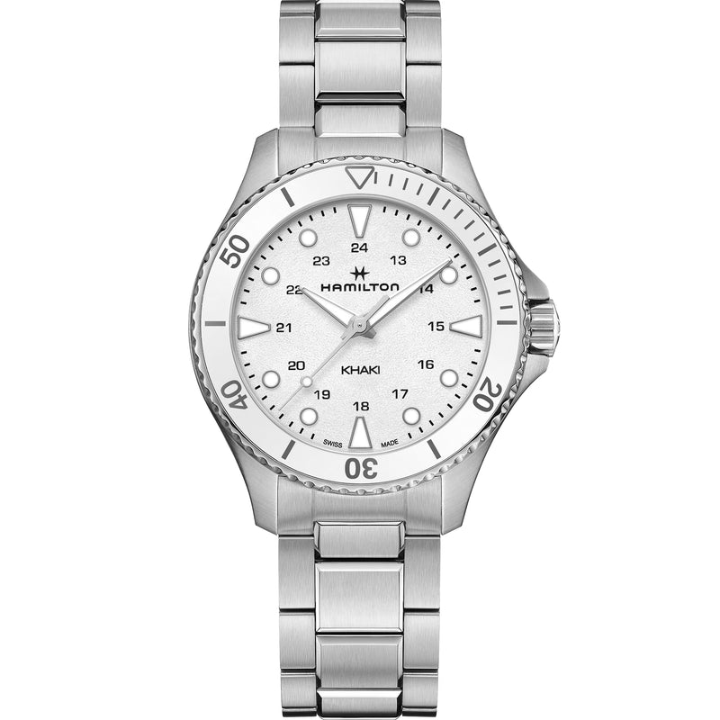 Analogue Watch - Hamilton Khaki Navy Scuba Unisex Silver Watch H82221110