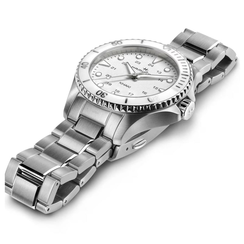 Analogue Watch - Hamilton Khaki Navy Scuba Unisex Silver Watch H82221110