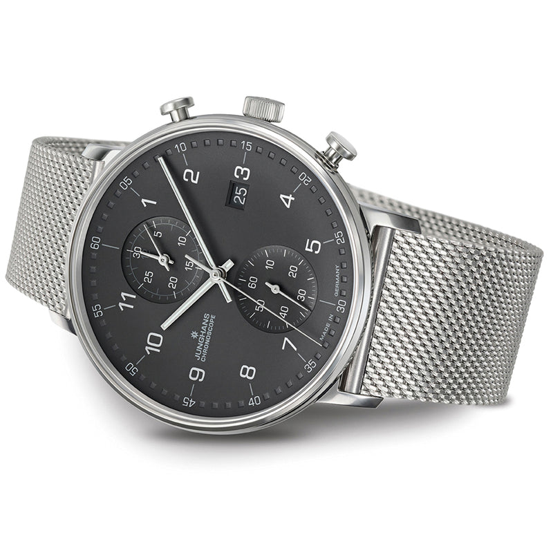 Analogue Watch - Junghans Form C Chronoscope Men's Silver Watch 41/4877.44