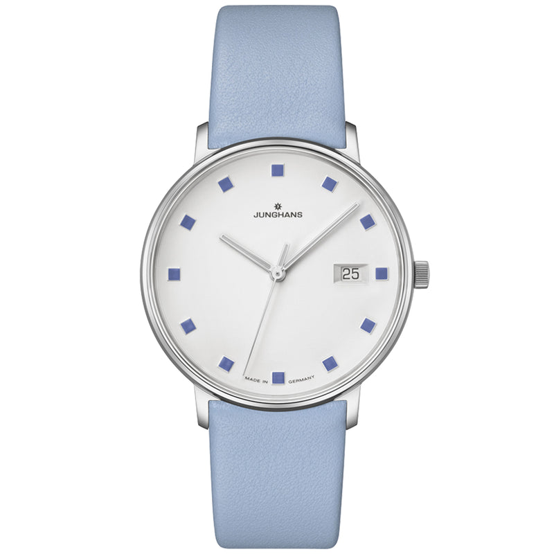 Analogue Watch - Junghans FORM Damen Ladies Blue Watch 47/4055.00
