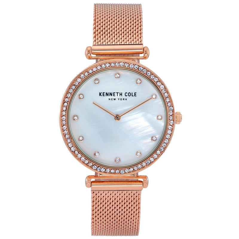 Analogue Watch - Kenneth Cole Ladies Rose Gold Watch KC50927004