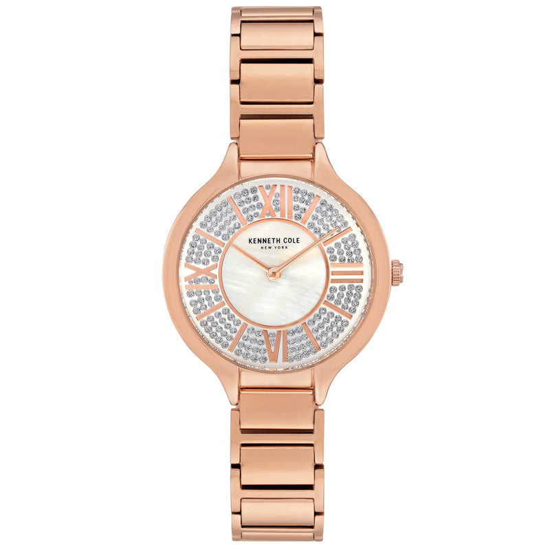 Analogue Watch - Kenneth Cole Ladies Rose Gold Watch KC51054002